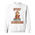 Stay Curious Monkey Reading Kids Book Lover Jungle Animal Sweatshirt Stay Curious Monkey Reading Kids Book Lover Jungle Animal Sweatshirt