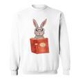 Studious Studying Bunny Book Lover Reading Geek Rabbit Sweatshirt Studious Studying Bunny Book Lover Reading Geek Rabbit Sweatshirt