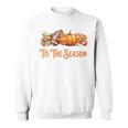 Tis The Season Fall Reading Books Football Pumpkin Apple Pie Sweatshirt