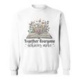 Together Everyone Achieves More Floral Book Reading Team Sweatshirt