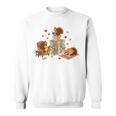 Turkey Reading Books Fall Librarian Book Lover Teacher Kids Sweatshirt