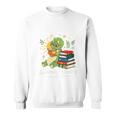 Unearth a Story Triceratops Dinosaur Reading Books Cute Dino Premium Tri-Blend Sweatshirt