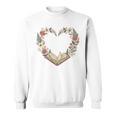 Vintage Book Lover Valentine Heart Premium Tri-Blend Sweatshirt