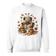 Vintage Ghost Book Reading Pumpkin Gothic Halloween Teachers Sweatshirt