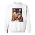Vintage Just A Girl Who Loves Books Retro Bookworm Reader Sweatshirt
