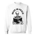 Whimsigoth Skeleton Reading A Book Dark Gothic Aesthetic Sweatshirt Whimsigoth Skeleton Reading A Book Dark Gothic Aesthetic Sweatshirt