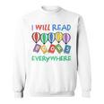 I Will Read Books Everywhere Across America Child Readers Sweatshirt I Will Read Books Everywhere Across America Child Readers Sweatshirt