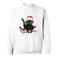 Witchy Book Lover Christmas Cat Reading Mystic Bookworm Sweatshirt Witchy Book Lover Christmas Cat Reading Mystic Bookworm Sweatshirt