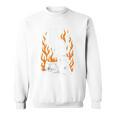 Witchy Creepy Goth Cat Skull Flames Occult Magic Books Comfort Colors Crop Top Sweatshirt