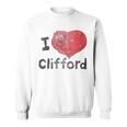 Women's Clifford The Big Red Dog I Heart Clifford Childrens Books Sweatshirt