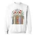 Women's Juneteenth 1865 Freedom Books Botanical Wildflower Graphic Sweatshirt
