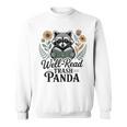 Women's Well Read Trash Panda Book Lover Raccoon Sweatshirt
