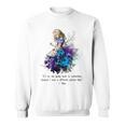 Women's Vintage Book Quote It’s No Use Going Back To Yesterday Sweatshirt