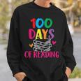100 Days Of School Reading English Teacher Books Stack Sweatshirt Gifts for Him