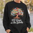 100th Day Of School Books Tree Reading Sweatshirt Gifts for Him