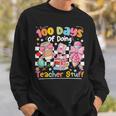 100th Day Of School Teacher 100 Days Coffee Books Sweatshirt Gifts for Him