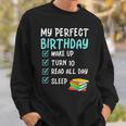 10th Perfect Birthday Reading 10 Years Old Book Lover Sweatshirt Gifts for Him