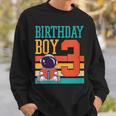 3 Year Old Birthday Boy Book Worm Reading Birthday Party Sweatshirt Gifts for Him