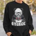 6th Grade Back To School Panda Book Reader Teacher Heart Sweatshirt Gifts for Him