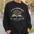 Adorable Floral Good Day To Read A Book Library Lover Sweatshirt Gifts for Him