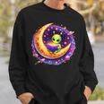 Alien Reading Book UFO Moon Space Astronomy Sweatshirt Gifts for Him