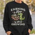 Alligator Book Lover Reading Pun Bookish Humor Vibes Sweatshirt Gifts for Him