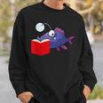 Anglerfish Reading Book Sweatshirt Gifts for Him