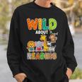 Animal Print For Boys Girls Kids Wild About Reading Books Sweatshirt Gifts for Him