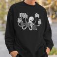 Animal Readers Armed With Knowledge Book Loving Octopus Librarian Art Sweatshirt Gifts for Him