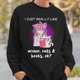 Anime Shirt Cat Lover Book Lover Reading Anime Lover Sweatshirt Gifts for Him Anime Shirt Cat Lover Book Lover Reading Anime Lover Sweatshirt Gifts for Him