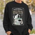 Anti-Social Book-Club Cat Graphic Sweatshirt Gifts for Him