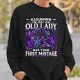 Assuming I'm Just An Old Lady Fantasy Book Reader Mom Dragon Sweatshirt Gifts for Him