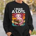 Axolotl Book Lover Librarian Reading Library Readers Sweatshirt Gifts for Him Axolotl Book Lover Librarian Reading Library Readers Sweatshirt Gifts for Him