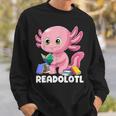 Axolotl Book Reading Bookworm Readolotl Mexican Salamander Sweatshirt Gifts for Him Axolotl Book Reading Bookworm Readolotl Mexican Salamander Sweatshirt Gifts for Him