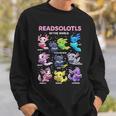 Axolotl Kawaii Readsolotl Of The World Axolotls Read Book Sweatshirt Gifts for Him