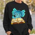 Axolotl Read Book Ambystoma Mexicanum Mexican Walking Fish Sweatshirt Gifts for Him