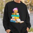 Axolotl Reading Book Bookworm Book Lover Girls Boys Sweatshirt Gifts for Him
