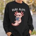 Axolotl Reading a Book Read Alotl Books Axolotl Book Sweatshirt Gifts for Him