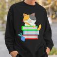 Back To School Kawaii Cat School Books Homework For Men Women Kids Sweatshirt Gifts for Him