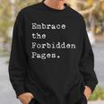 Banned Books Week Literacy Librarian Book Nerd Sweatshirt Gifts for Him