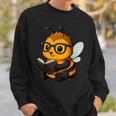 Bee Reading Book Lover Sweatshirt Gifts for Him
