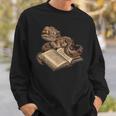 Boa Constrictor Reading A Book Sweatshirt Gifts for Him