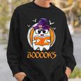 Boo Boooks Ghost Book Reading Halloween 2025 Teacher Sweatshirt Gifts for Him Boo Boooks Ghost Book Reading Halloween 2025 Teacher Sweatshirt Gifts for Him