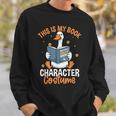 This Is My Book Character Costume Literacy Week Sweatshirt Gifts for Him