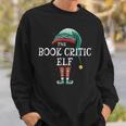 Book Critic Elf Job Christmas Sweatshirt Gifts for Him