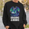 Book Dragons And Books Reading Lover Sweatshirt Gifts for Him