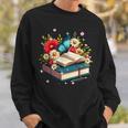 Book Flowers And Butterfly Beautiful Reading Reader Sweatshirt Gifts for Him