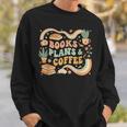 Book Lover Coffee Plants Retro Cozy Succulent Reading Groovy Sweatshirt Gifts for Him Book Lover Coffee Plants Retro Cozy Succulent Reading Groovy Sweatshirt Gifts for Him
