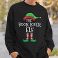 The Book Lover Elf Christmas Books Reading Lover Sweatshirt Gifts for Him