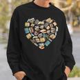 Book Lover Heart Shape Valentines Day Librarian Squad Gift Sweatshirt Gifts for Him
